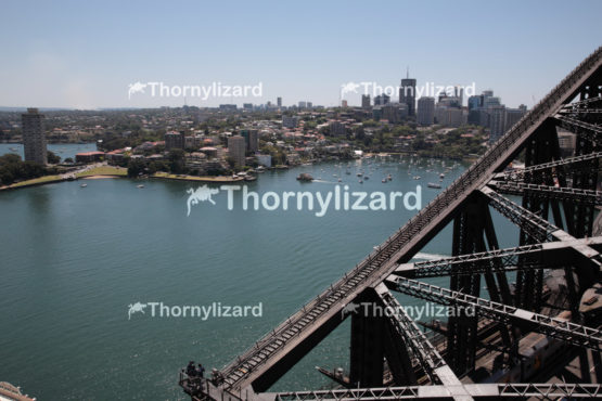 Aerial view of the Sydney Harbour and Harbour Bridge