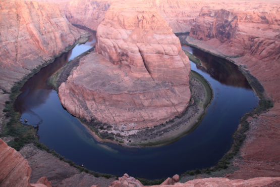 Horseshoe Bend during sunrise in Page Arizona