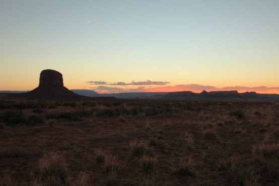 Monument Valley Mittens during sunset Arizona