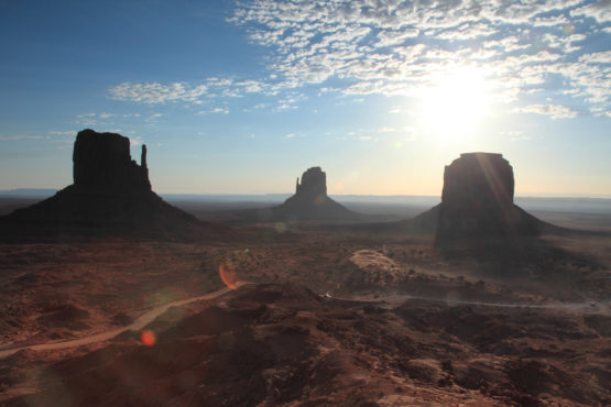 Monument Valley Mittens during sunrise Arizona