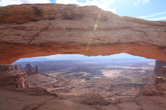 Mesa Arch at island in the sky in Canyonlands National Park Utah