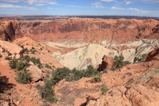 Upheaval dome at island in the sky in Canyonlands National Park Utah