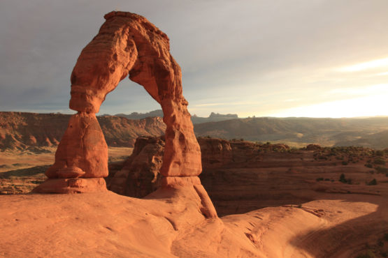 Delicate Arch in Arches National Park at Sunset