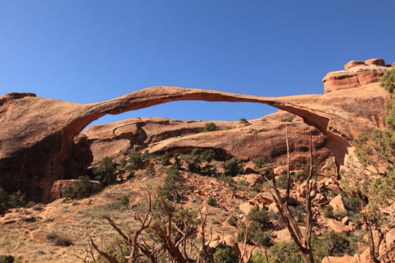 Landscape arch in Arches National Park Utah