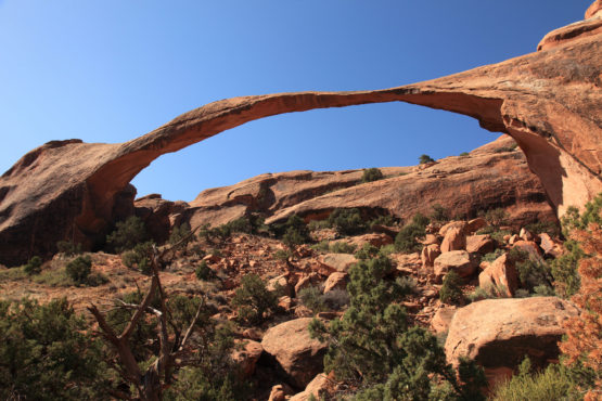 Landscape arch in Arches National Park Utah