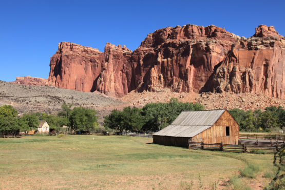 Gifford House at Fruita area in Capitol Reef National Park Utah